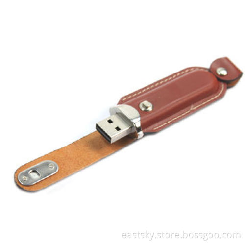 Leather Promotional Pen Drive, Logo Imprint and Advertisement Data Preloading are Warmly Welcome